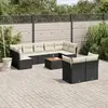 Image de vidaXL Salon de jardin 10 pcs noir