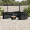 Image de vidaXL Salon de jardin 10 pcs - Noir