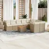 Image de VidaXL Salon de jardin 10 pcs - Beige résine tressée