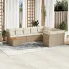 Image de vidaXL Salon de jardin 10 pcs beige
