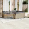 Image de vidaXL Salon de jardin 11 pièces avec coussins - Beige