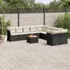 Image de VIDAXL Salon de jardin 11 pcs Noir