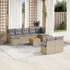 Image de VIDAXL Salon de jardin 10 pcs - Beige résine tressée