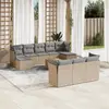 Image de vidaXL Salon de jardin 11 pcs - Beige