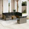 Image de vidaXL Salon de jardin 12 pcs - Gris