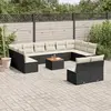 Image de Salon de jardin VIDAXL 13 pcs noir résine tressée