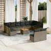 Image de vidaXL Salon de jardin - 13 pcs - Gris