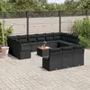 Image de VidaXL Salon de jardin 14 pcs - Noir