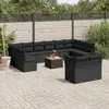 Image de vidaXL Ensemble de jardin avec coussins 13 pièces - Noir