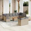 Image de vidaXL Ensemble Salon de jardin 13 pcs - Beige