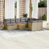 Image de vidaXL Salon de jardin 11 pcs beige