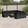 Image de Salon de jardin VIDAXL - 13 pcs - Coussins noir