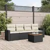 Image de VIDAXL Salon de jardin 5 pièces - Noir résine tressée