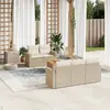 Image de vidaXL Salon de jardin avec coussins 6 pcs beige