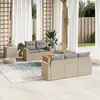 Image de vidaXL Salon de jardin 6 pcs - Beige