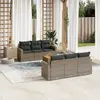 Image de vidaXL Salon de jardin 7 pcs - Gris