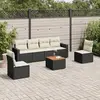 Image de vidaXL Salon de jardin 7 pcs - Noir