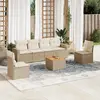 Image de VIDAXL Ensemble de jardin résine tressée - 7 pcs - Beige