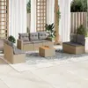 Image de Salon jardin 8 pcs beige résine tressée vidaXL