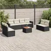 Image de VIDAXL Salon de jardin 9 pcs - Noir