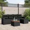 Image de VIDAXL Salon de jardin 6 pcs - Noir
