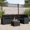 Image de vidaXL Salon de jardin 6 pcs - Noir