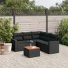 Image de VidaXL Salon de jardin 6 pcs - Noir
