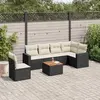 Image de VIDAXL Salon de jardin 7 pcs - Noir