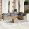 Image de Salon de jardin résine tressée avec coussins VIDA XL - Beige