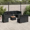 Image de VIDAXL Salon de jardin 9 pcs - Noir