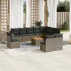 Image de vidaXL Salon de Jardin - 11 pcs - Gris Rotin