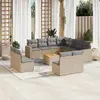 Image de VidaXL Salon de jardin 12 pcs - Beige
