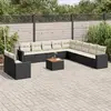 Image de vidaXL Salon de jardin 12 pcs - Noir