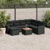 Image de vidaXL Salon de jardin 8 pcs - Noir