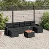 Image de vidaXL Ensemble canapés de jardin 8 pièces - Noir