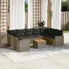 Image de VIDA XL Salon de jardin 10 pcs - Gris