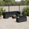 Image de VIDAXL Salon de jardin 10 pcs noir
