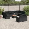 Image de VIDAXL Salon de jardin 13 pcs - Noir