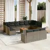 Image de vidaXL Salon de jardin 14 pcs gris