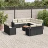 Image de vidaXL Salon de jardin 12 pcs - Noir