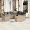 Image de vidaXL Salon de jardin 13 pcs - Beige