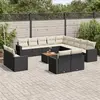 Image de Salon de jardin 14 pcs coussin noir - vidaXL