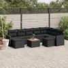 Image de VidaXL Salon de Jardin 10 pcs - Noir