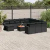 Image de vidaXL Salon de jardin 13 pcs avec coussins - Noir