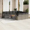 Image de vidaXL Salon de jardin 13 pcs - Gris