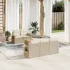 Image de vidaXL Salon de jardin 6 pièces beige