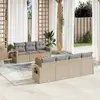Image de vidaXL Salon de jardin 8 pcs - Beige