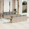 Image de VIDAXL Ensemble Salon de Jardin 9 pcs - Beige