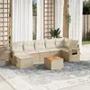 Image de VidaXL Salon de jardin 8 pcs - Beige