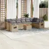 Image de VidaXL Salon de jardin - 11 pcs - Beige